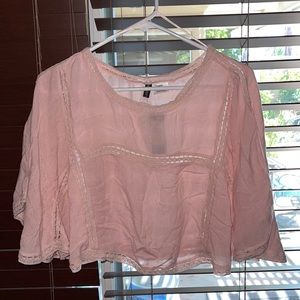 Cute half shirt with butterfly sleeves